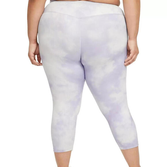 NWT Nike Leggings Plus Size One Icon Clash Crop Tie-Dye High Rise Women’s 1X - Picture 2 of 6